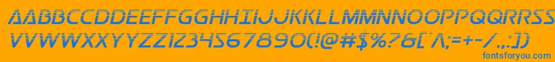 Postmasterhalf Font – Blue Fonts on Orange Background