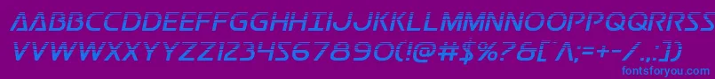 Шрифт Postmasterhalf – синие шрифты на фиолетовом фоне