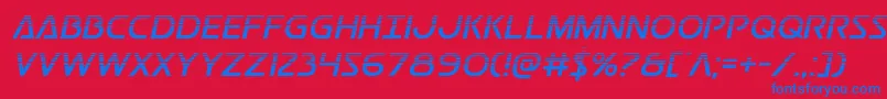 Postmasterhalf-fontti – siniset fontit punaisella taustalla