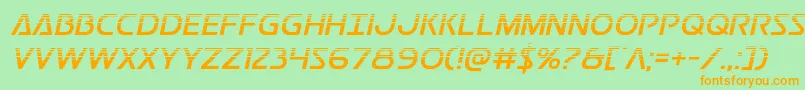 Postmasterhalf Font – Orange Fonts on Green Background