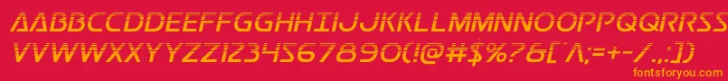 Postmasterhalf Font – Orange Fonts on Red Background