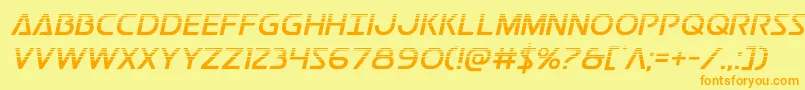 Postmasterhalf Font – Orange Fonts on Yellow Background