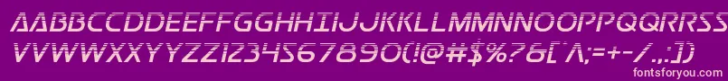 Postmasterhalf-Schriftart – Rosa Schriften auf violettem Hintergrund