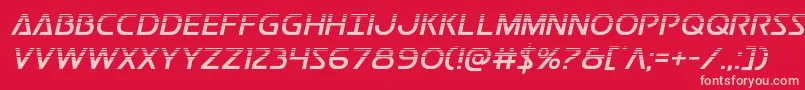 Postmasterhalf-Schriftart – Rosa Schriften auf rotem Hintergrund