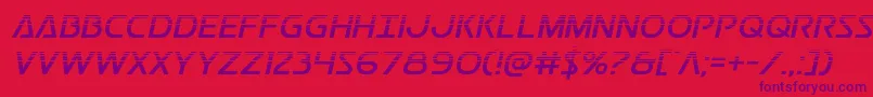 Postmasterhalf-fontti – violetit fontit punaisella taustalla