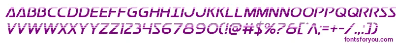 Czcionka Postmasterhalf – fioletowe czcionki na białym tle