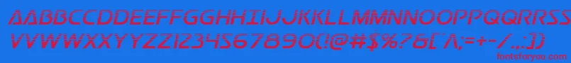 Postmasterhalf Font – Red Fonts on Blue Background
