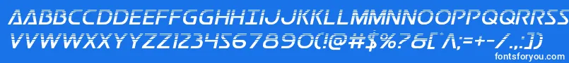 Postmasterhalf Font – White Fonts on Blue Background