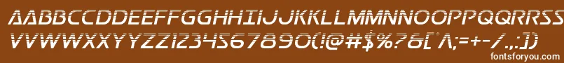Шрифт Postmasterhalf – белые шрифты на коричневом фоне