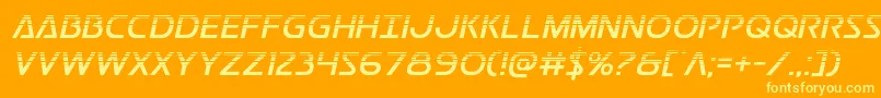 Postmasterhalf Font – Yellow Fonts on Orange Background