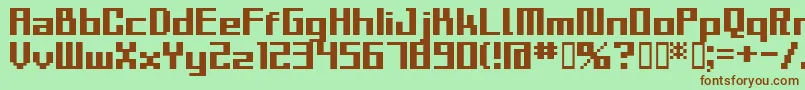 BmSlyA10 Font – Brown Fonts on Green Background