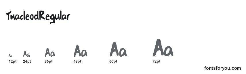 TmacleodRegular Font Sizes