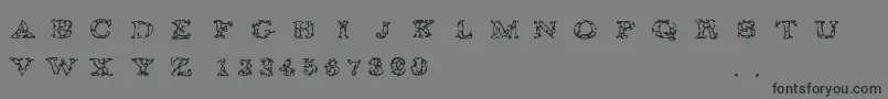 Gaza14 Font – Black Fonts on Gray Background