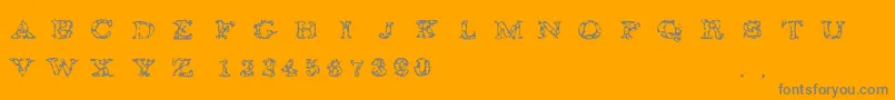 Gaza14 Font – Gray Fonts on Orange Background