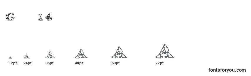 Gaza14 Font Sizes