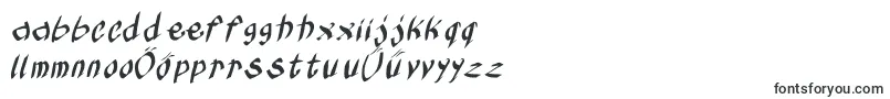 フォントKleinskruschkursiv – アゼルバイジャンのフォント