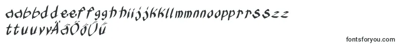 フォントKleinskruschkursiv – エストニアのフォント