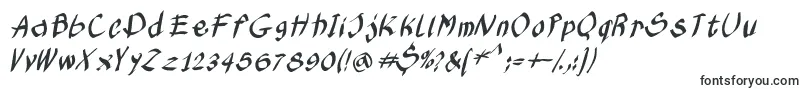 Czcionka Kleinskruschkursiv – czarne czcionki