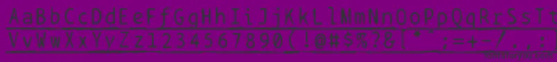 Police Bptypewritedamagedunderscored – polices noires sur fond violet