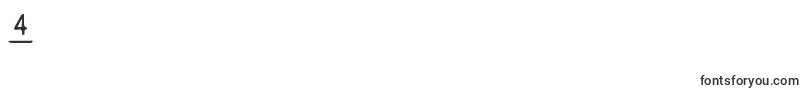 Bptypewritedamagedunderscored Font – Fonts for Digit 4