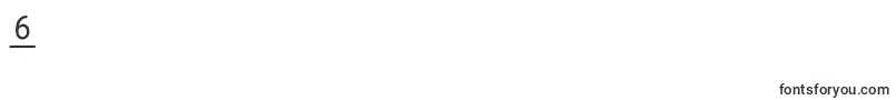 フォントBptypewritedamagedunderscored – フォント数字6