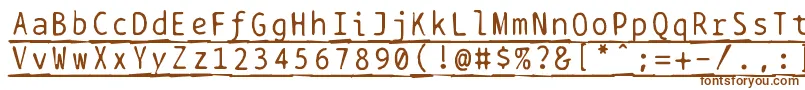 Шрифт Bptypewritedamagedunderscored – коричневые шрифты