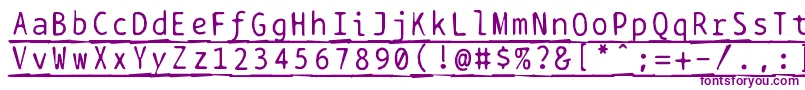 Bptypewritedamagedunderscored Font – Purple Fonts