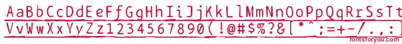 Bptypewritedamagedunderscored Font – Red Fonts