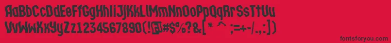 ATechnicswvDemibold Font – Black Fonts on Red Background