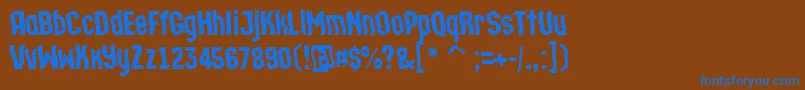 ATechnicswvDemibold Font – Blue Fonts on Brown Background