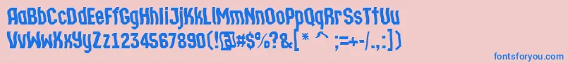 ATechnicswvDemibold Font – Blue Fonts on Pink Background