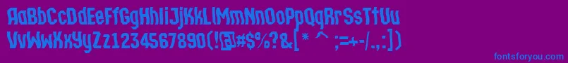 Шрифт ATechnicswvDemibold – синие шрифты на фиолетовом фоне