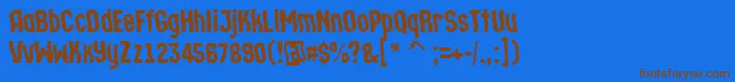 ATechnicswvDemibold Font – Brown Fonts on Blue Background