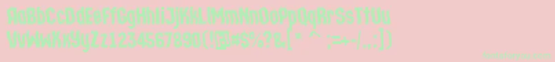 ATechnicswvDemibold Font – Green Fonts on Pink Background