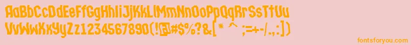 ATechnicswvDemibold Font – Orange Fonts on Pink Background