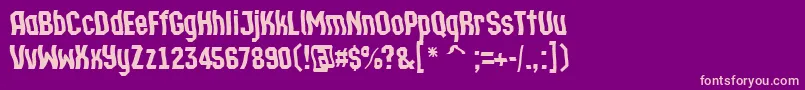 ATechnicswvDemibold Font – Pink Fonts on Purple Background