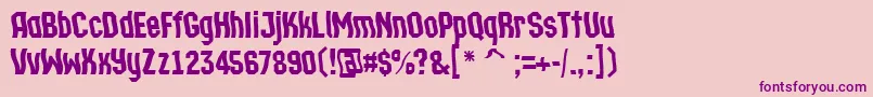 ATechnicswvDemibold Font – Purple Fonts on Pink Background