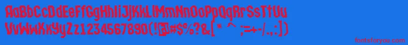 Шрифт ATechnicswvDemibold – красные шрифты на синем фоне