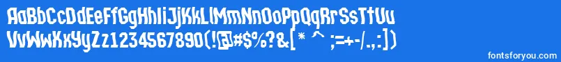 ATechnicswvDemibold Font – White Fonts on Blue Background