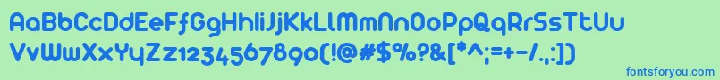 Arista Font – Blue Fonts on Green Background