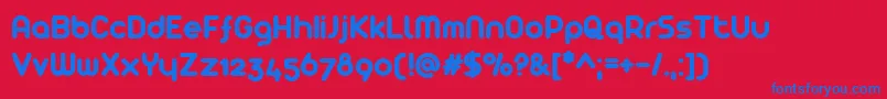 Arista Font – Blue Fonts on Red Background
