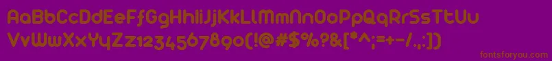 Arista Font – Brown Fonts on Purple Background