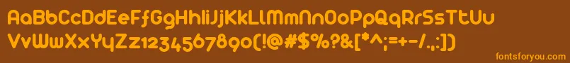 Arista Font – Orange Fonts on Brown Background