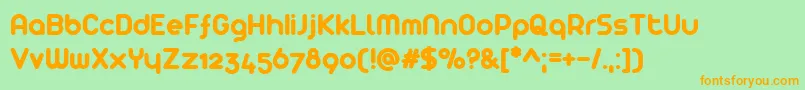 Arista Font – Orange Fonts on Green Background