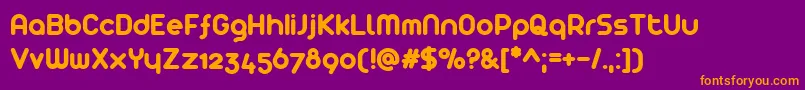 Arista Font – Orange Fonts on Purple Background