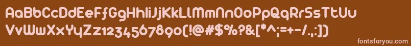 Arista Font – Pink Fonts on Brown Background