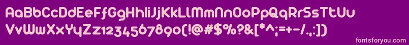 Arista Font – Pink Fonts on Purple Background