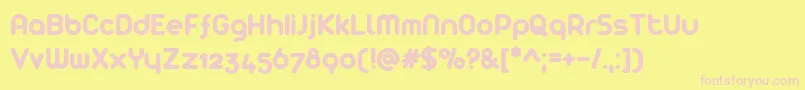 Arista Font – Pink Fonts on Yellow Background