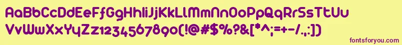 Arista Font – Purple Fonts on Yellow Background
