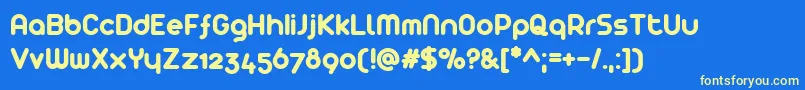 フォントArista – 黄色の文字、青い背景